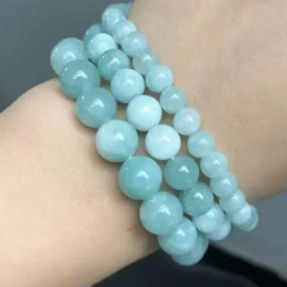 Amazonite Agate Natural Stone .  15" strand. - Picture 2 of 2